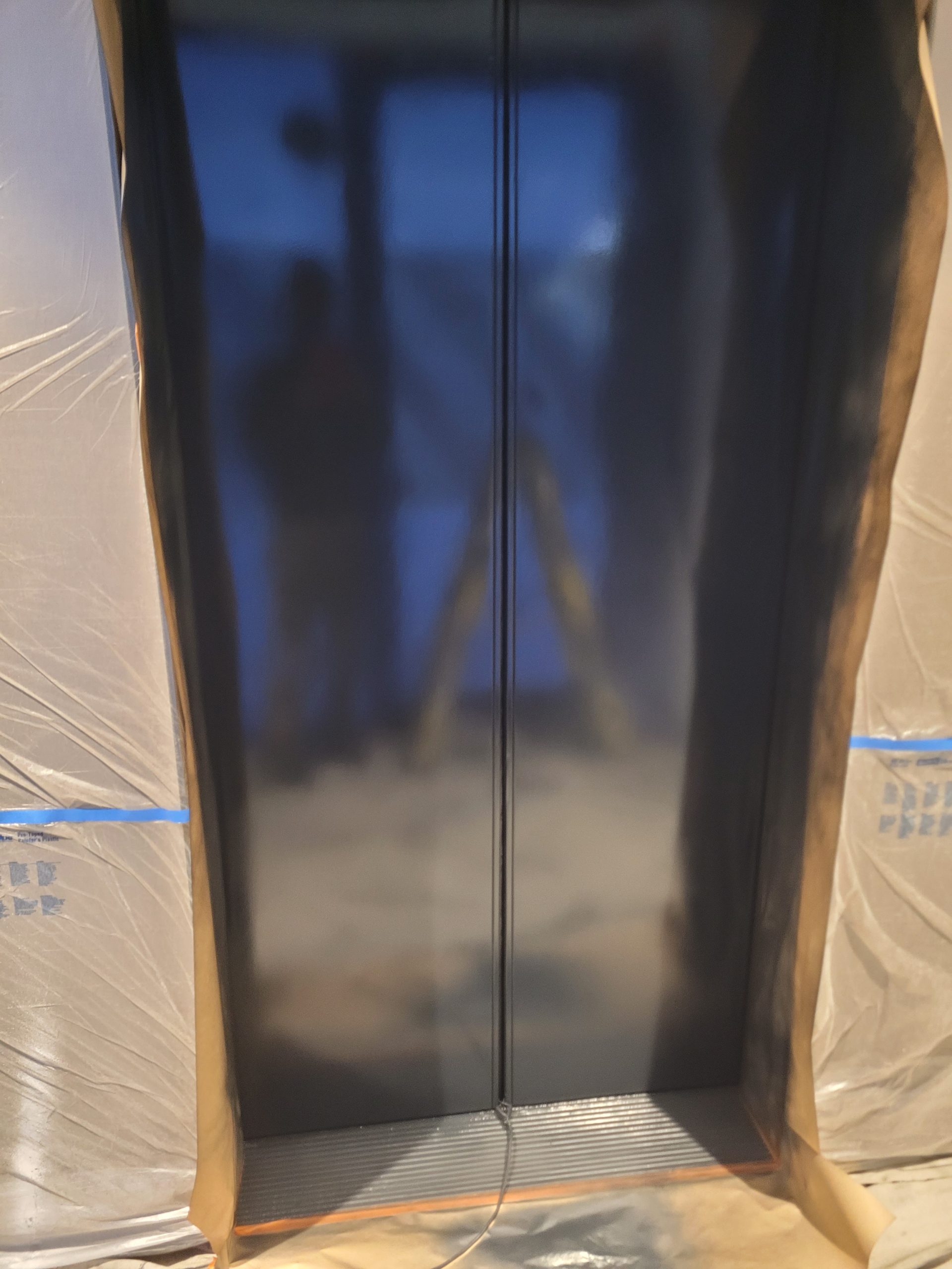 Electrostatic spray painting process