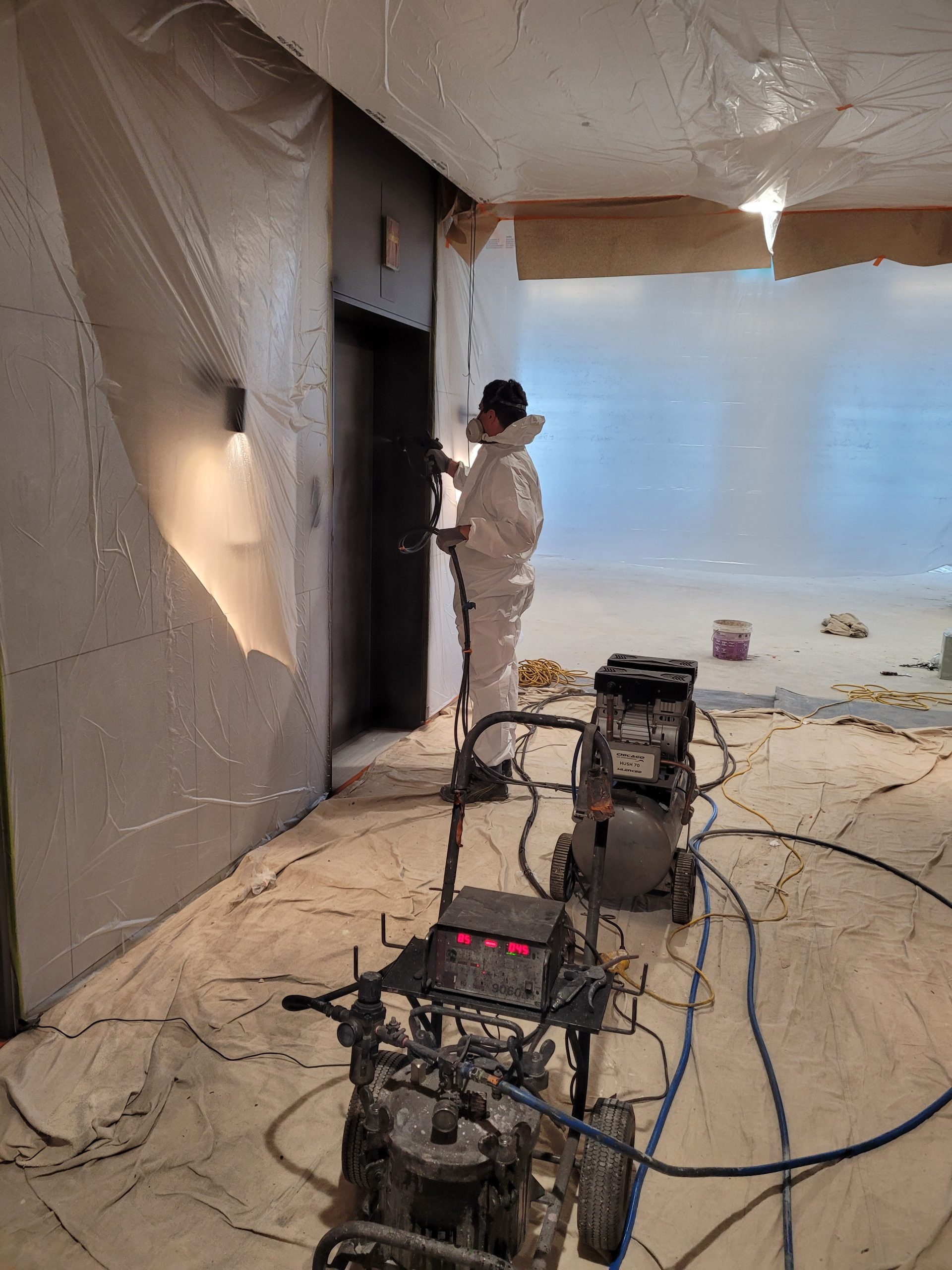 Electrostatic spray painting